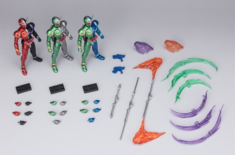 可動食玩『掌動XX 假面騎士W 形態變換套組01』收錄炙熱王牌、旋風扳機、旋風金屬三形態！