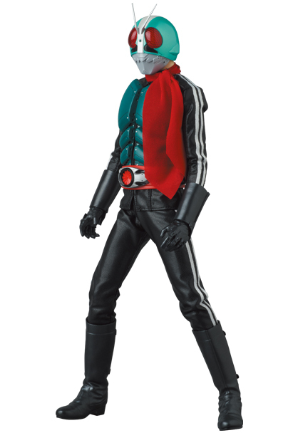 RAH『假面騎士第2+1號(新・假面騎士) 1/6比例可動人偶』附屬焦黑頭盔、大拇指比讚等配件