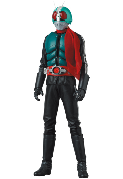 RAH『假面騎士第2+1號(新・假面騎士) 1/6比例可動人偶』附屬焦黑頭盔、大拇指比讚等配件