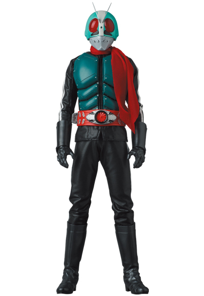 RAH『假面騎士第2+1號(新・假面騎士) 1/6比例可動人偶』附屬焦黑頭盔、大拇指比讚等配件