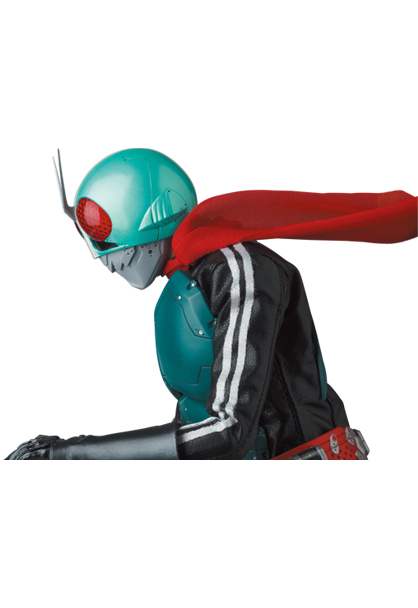 RAH『假面騎士第2+1號(新・假面騎士) 1/6比例可動人偶』附屬焦黑頭盔、大拇指比讚等配件