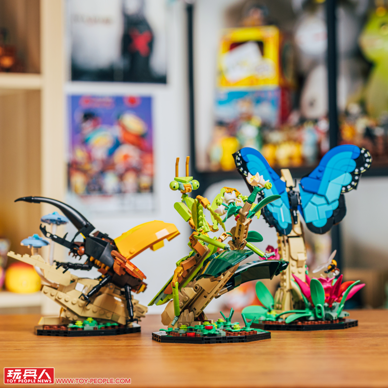 LEGO 21342 Ideas 系列「昆蟲集錦」開箱報告 超乎預期的逼真生物感＆大加分的棲息地展示底座！