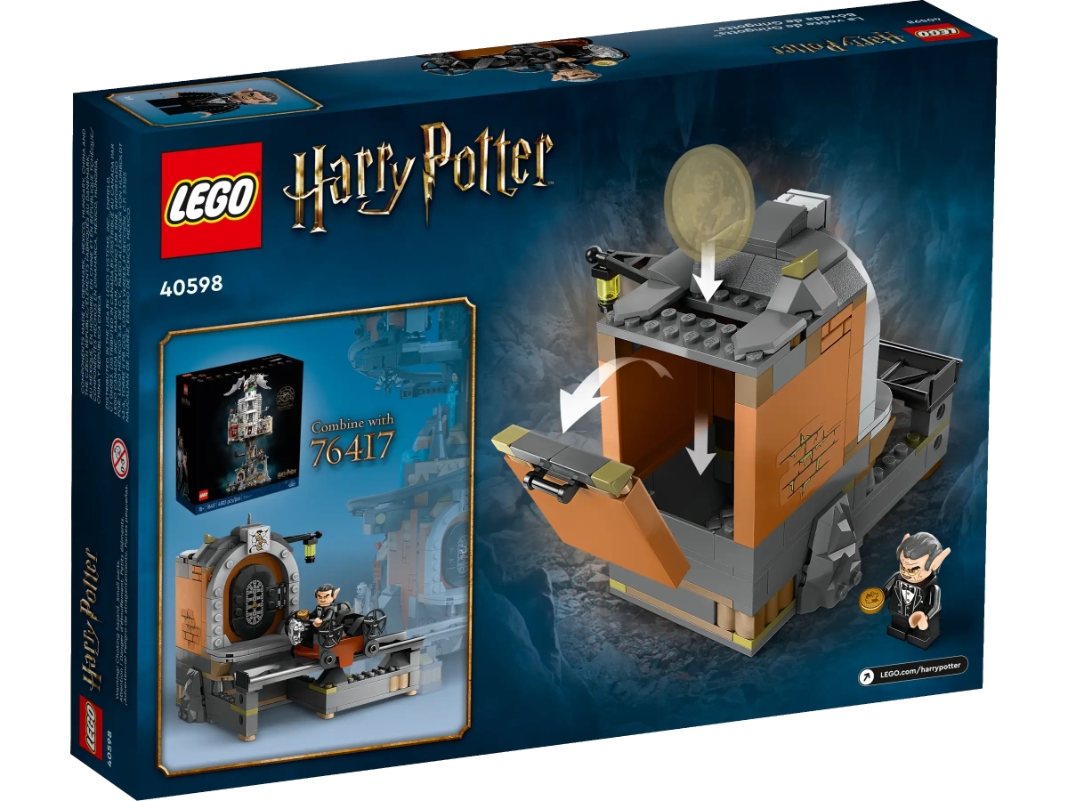 LEGO 40598《哈利波特》古靈閣金庫(Gringotts Vault)滿額禮 利用頂部投幣孔化身迷你存錢桶!