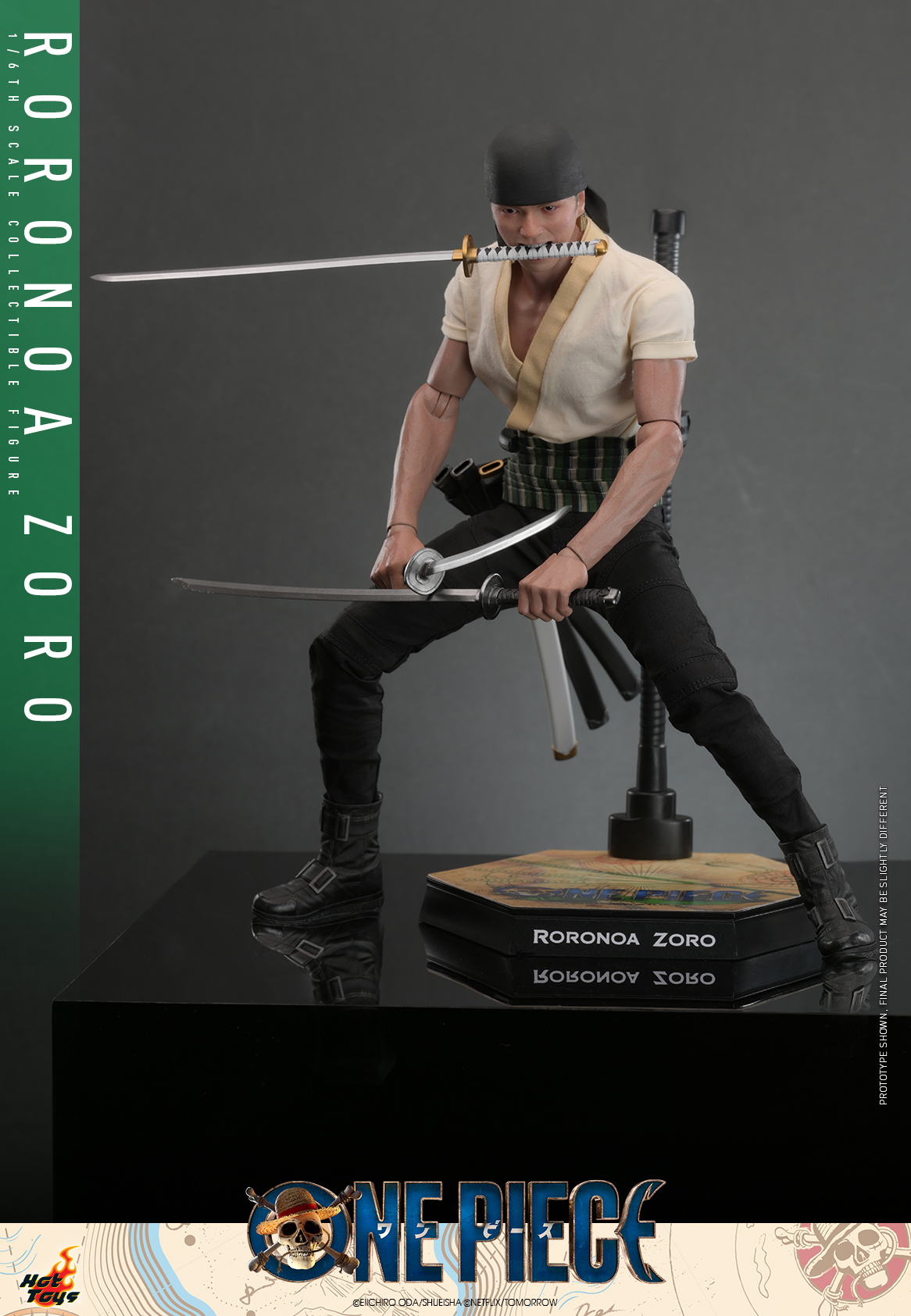 Hot Toys《航海王》真人版「羅羅亞·索隆」1/6 比例可動人偶 招牌三刀流戰鬥風格再現!