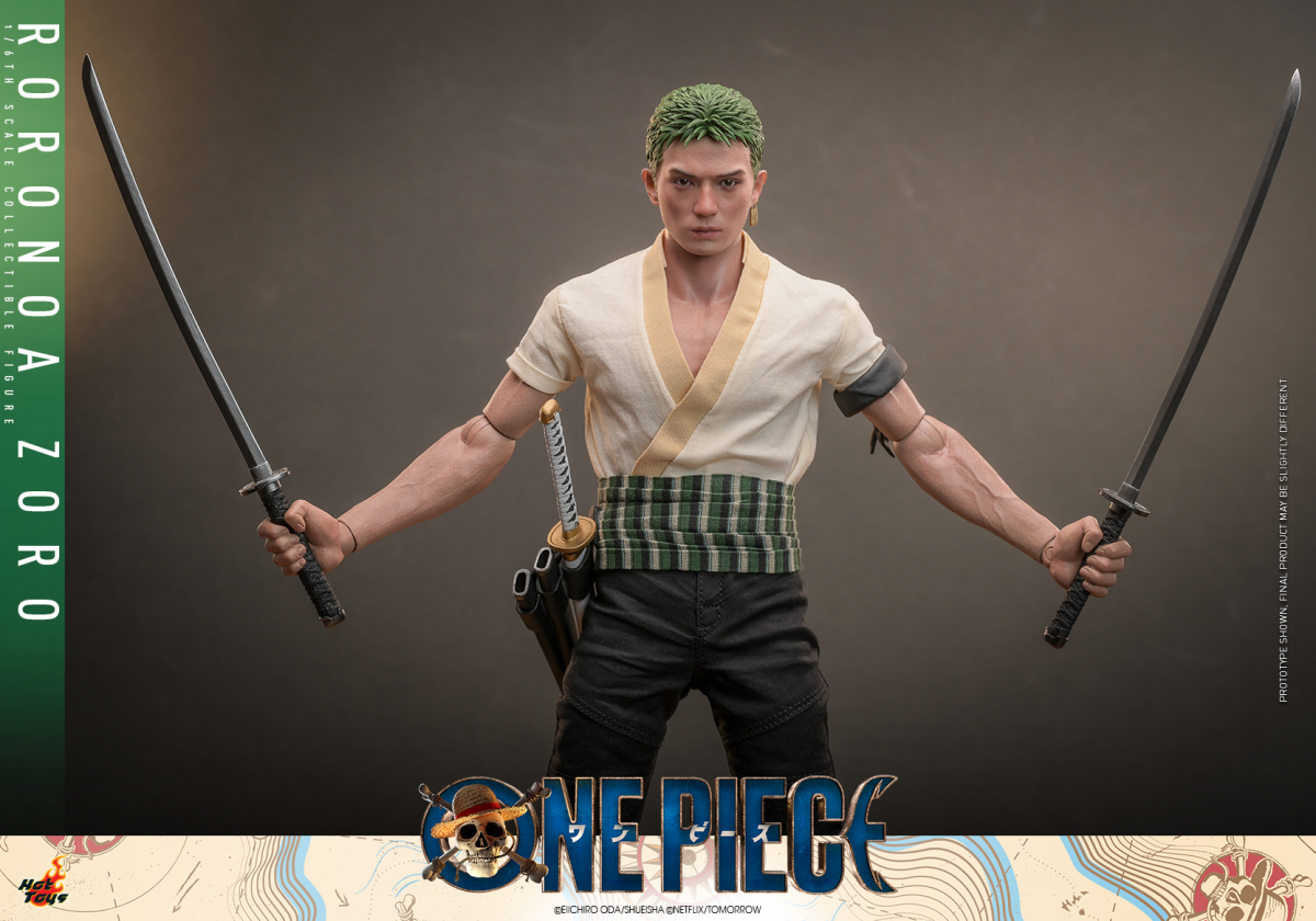 Hot Toys《航海王》真人版「羅羅亞·索隆」1/6 比例可動人偶 招牌三刀流戰鬥風格再現!