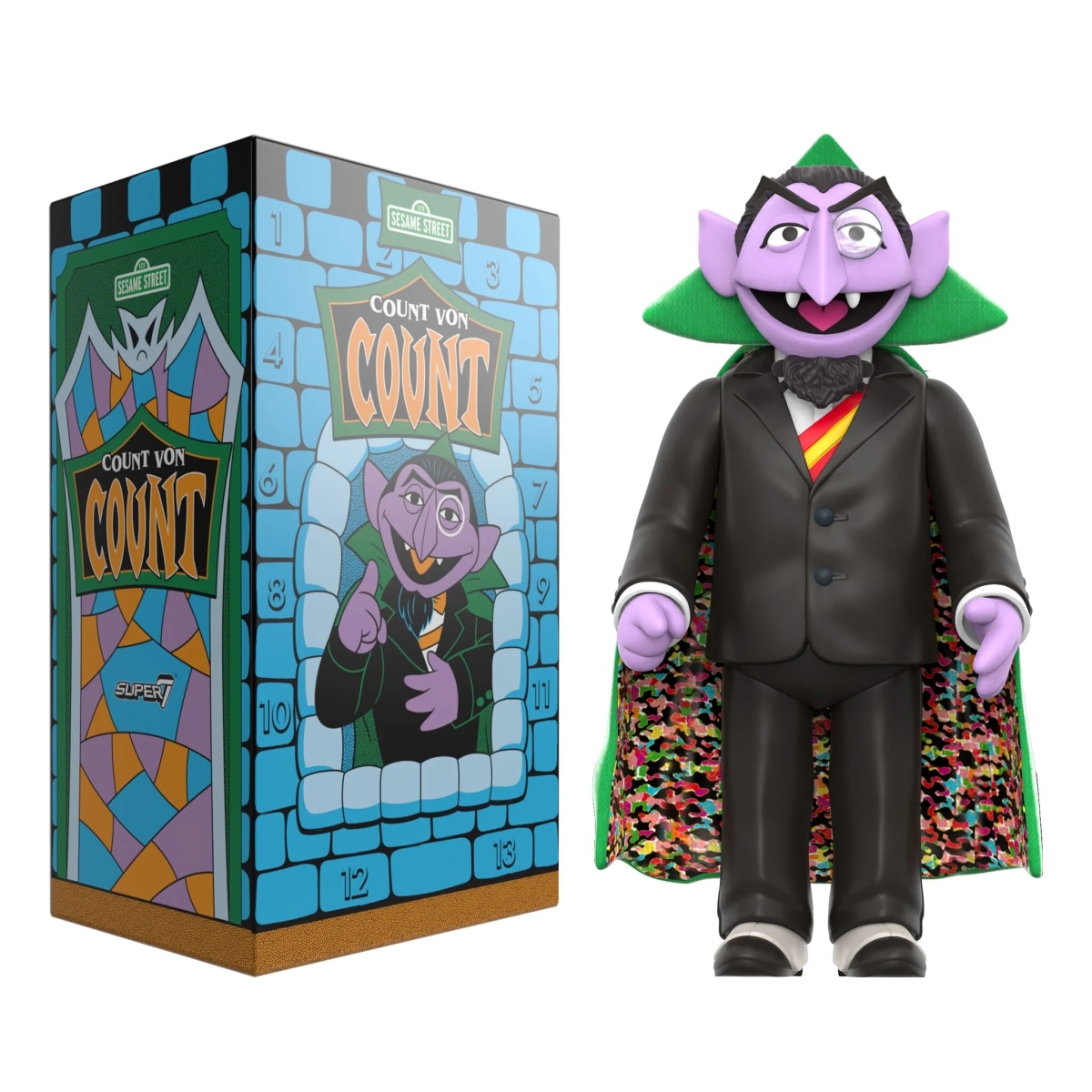 SUPER7 芝麻街 SuperSize「康納特伯爵」(Count Von Count)15 吋軟膠玩具