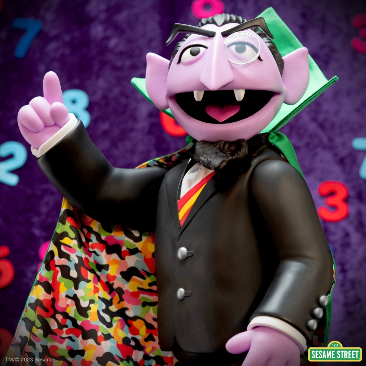 SUPER7 芝麻街 SuperSize「康納特伯爵」(Count Von Count)15 吋軟膠玩具