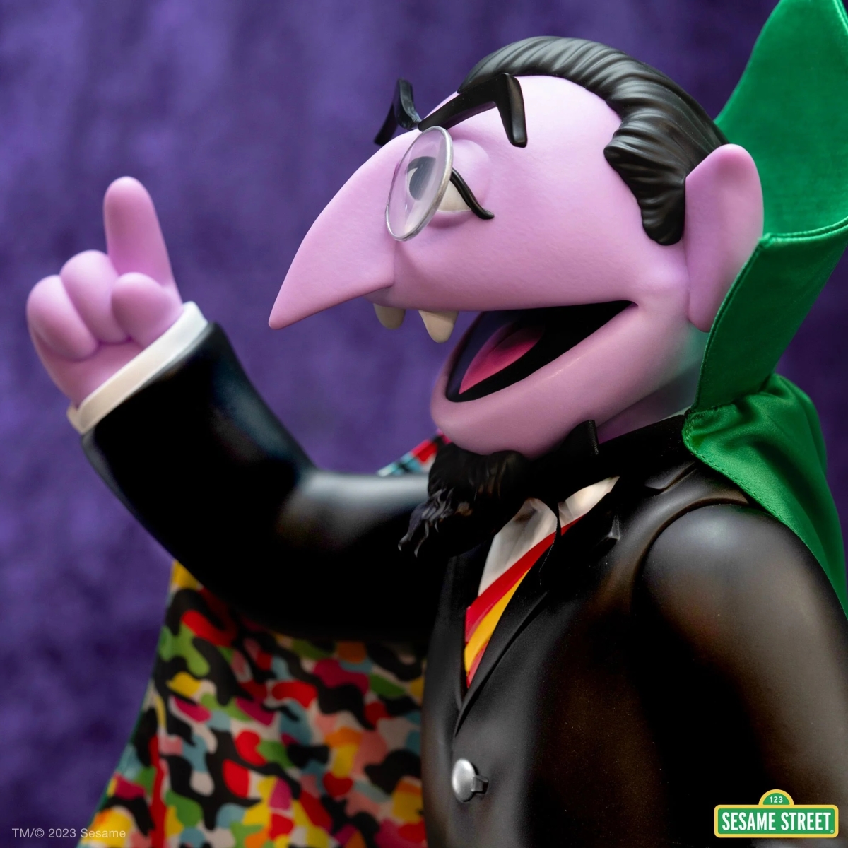 SUPER7 芝麻街 SuperSize「康納特伯爵」(Count Von Count)15 吋軟膠玩具