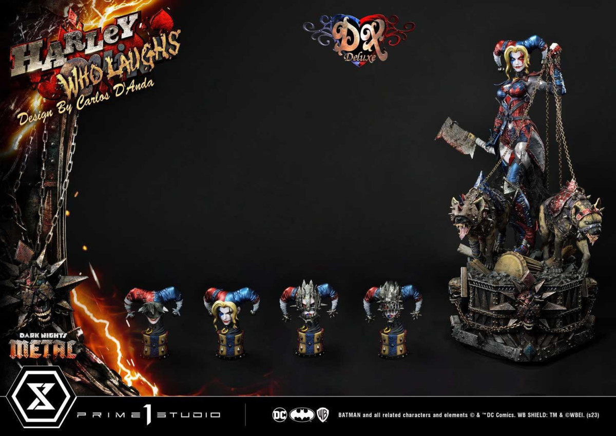 Prime 1 Studio《Dark Nights: Metal》大笑哈莉·奎茵(ハーレイ・クイン フー・ラフス)1/3 比例全身雕像 普通版/DX特典版
