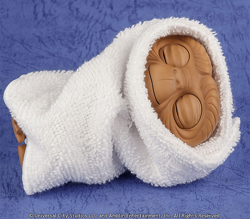 『黏土人 E.T.』附屬發光手指、浴巾配件 可愛重現電影《E.T.外星人》的經典場景！