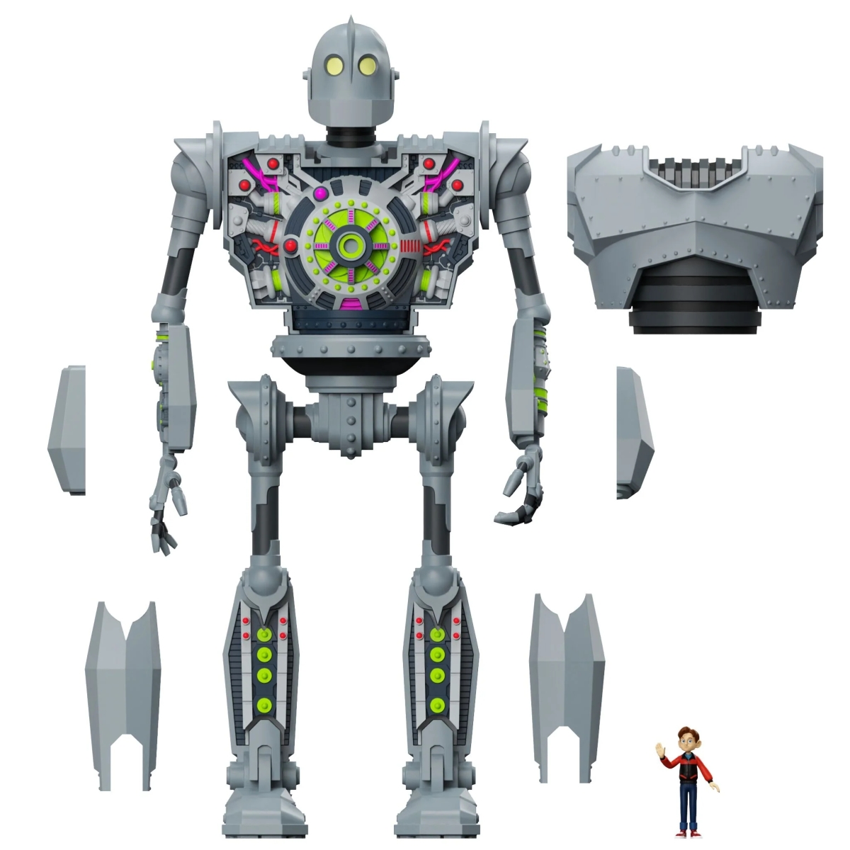 SUPER7 Super Cyborg 系列「鐵巨人」(The Iron Giant)11 吋可動人偶 拆開外裝甲一窺精密內構!