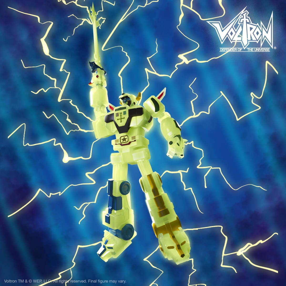 SUPER7《聖戰士》「聖戰士 閃電夜光版本」（Voltron Lightning Glow）7 吋可動玩具 守護宇宙的亮眼光芒！