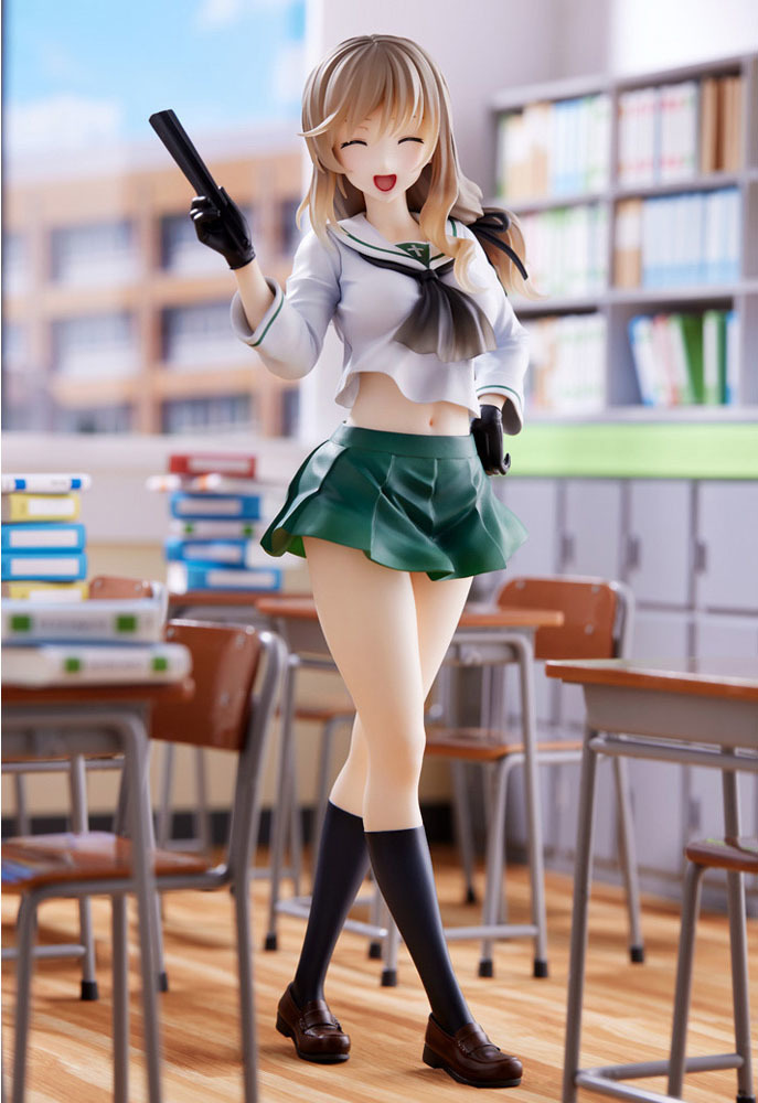 島田與西住的 COSPLAY 大戰『DREAM TECH 島田千代［大洗女子］ 1/7 比例模型』以高中制服造型立體化！
