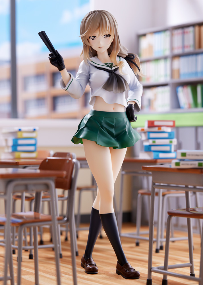 島田與西住的 COSPLAY 大戰『DREAM TECH 島田千代［大洗女子］ 1/7 比例模型』以高中制服造型立體化！