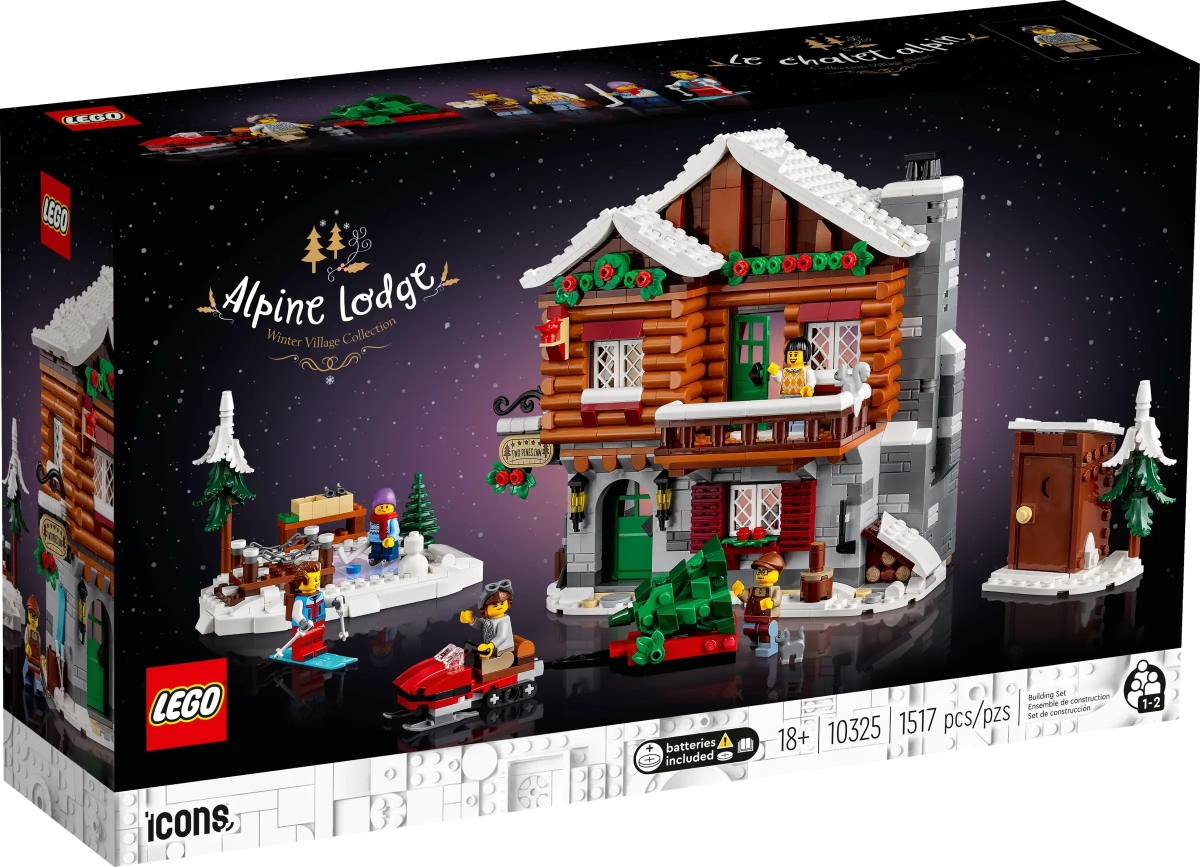LEGO 10325 Icons 系列「高山小屋」（Alpine Lodge）2023 年的冬季村莊盒組來到山上度假！
