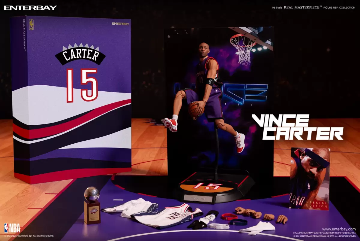 ENTERBAY『NBA Real Masterpiece 文斯·卡特 Vince Carter』1/6比例可動人偶 傳奇扣將再現!