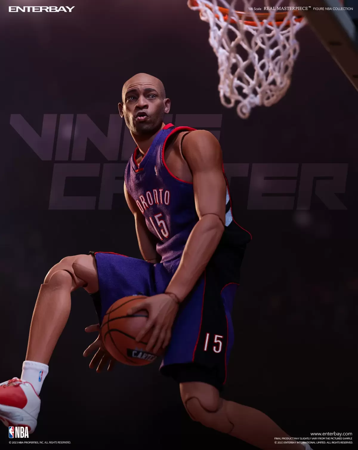ENTERBAY『NBA Real Masterpiece 文斯·卡特 Vince Carter』1/6比例可動人偶 傳奇扣將再現!