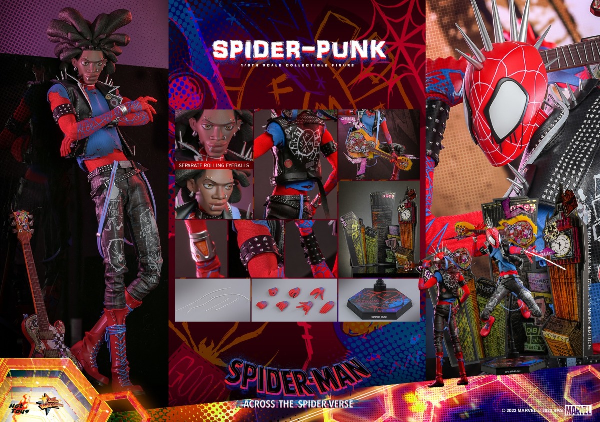 Hot Toys《蜘蛛人:穿越新宇宙》龐克蜘蛛人(Spider-Punk)1/6 比例收藏級人偶 永遠叛逆的那個男人!
