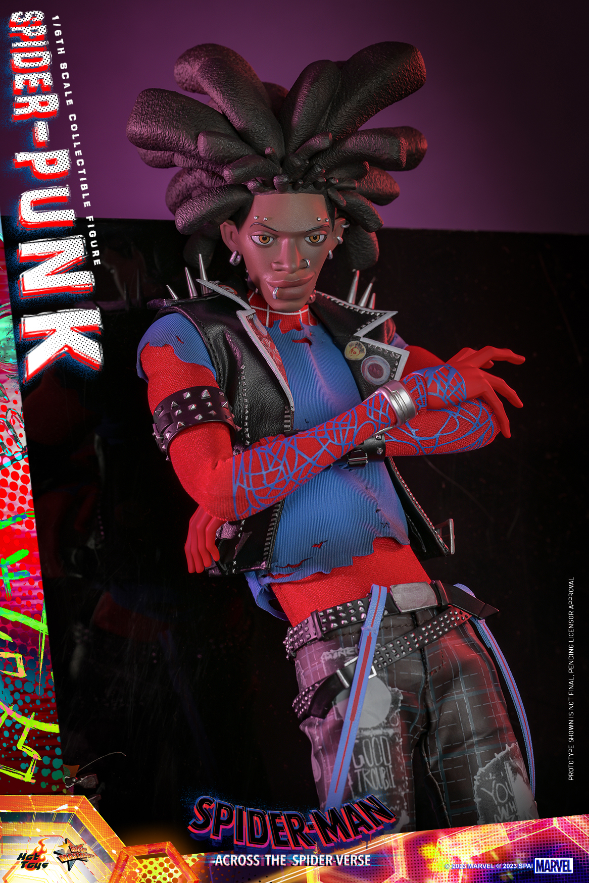 Hot Toys《蜘蛛人:穿越新宇宙》龐克蜘蛛人(Spider-Punk)1/6 比例收藏級人偶 永遠叛逆的那個男人!