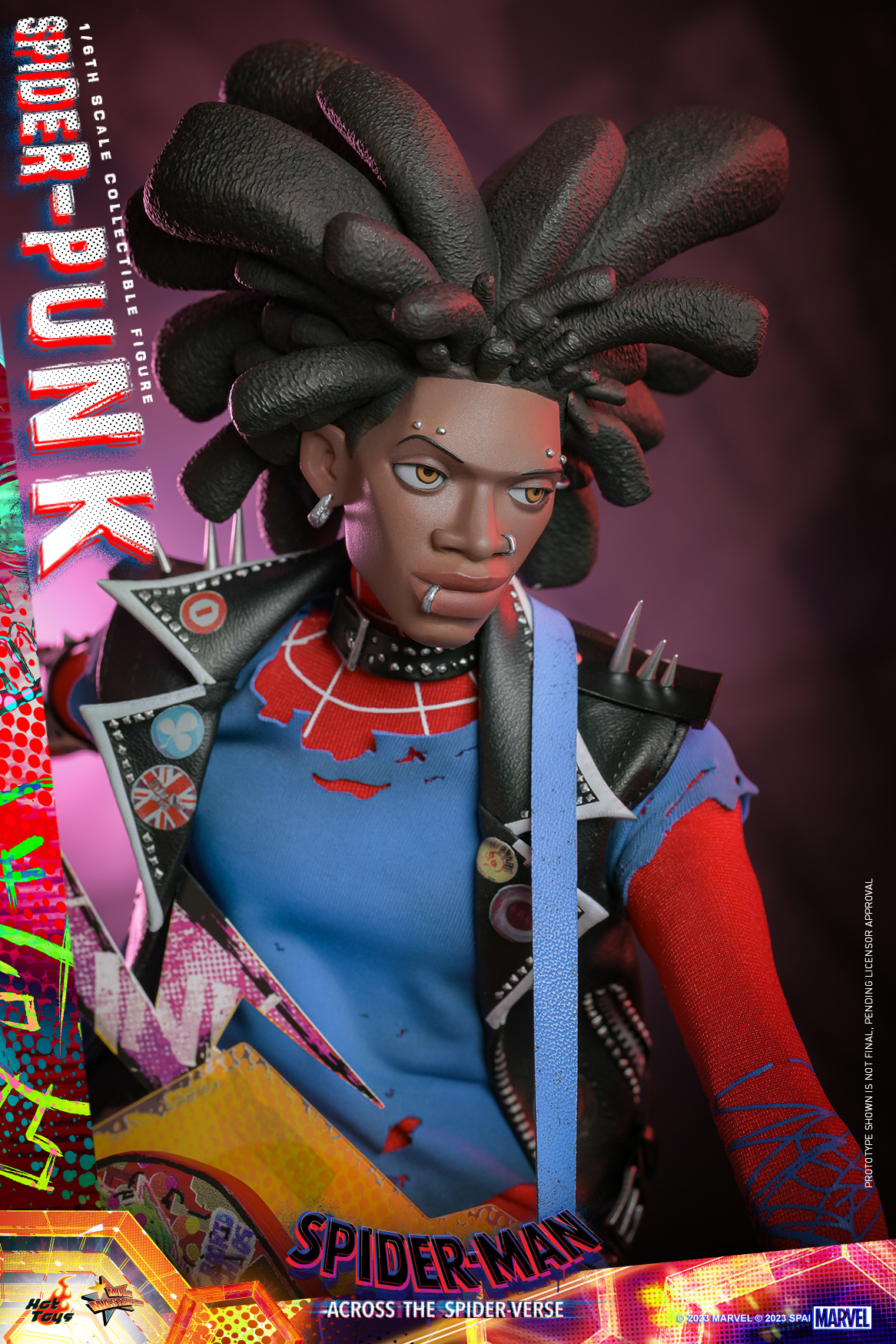 Hot Toys《蜘蛛人:穿越新宇宙》龐克蜘蛛人(Spider-Punk)1/6 比例收藏級人偶 永遠叛逆的那個男人!