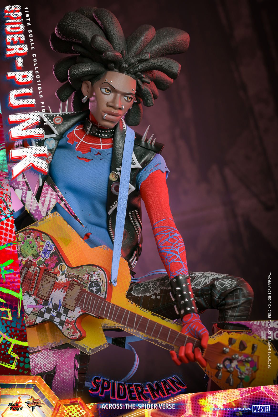 Hot Toys《蜘蛛人:穿越新宇宙》龐克蜘蛛人(Spider-Punk)1/6 比例收藏級人偶 永遠叛逆的那個男人!