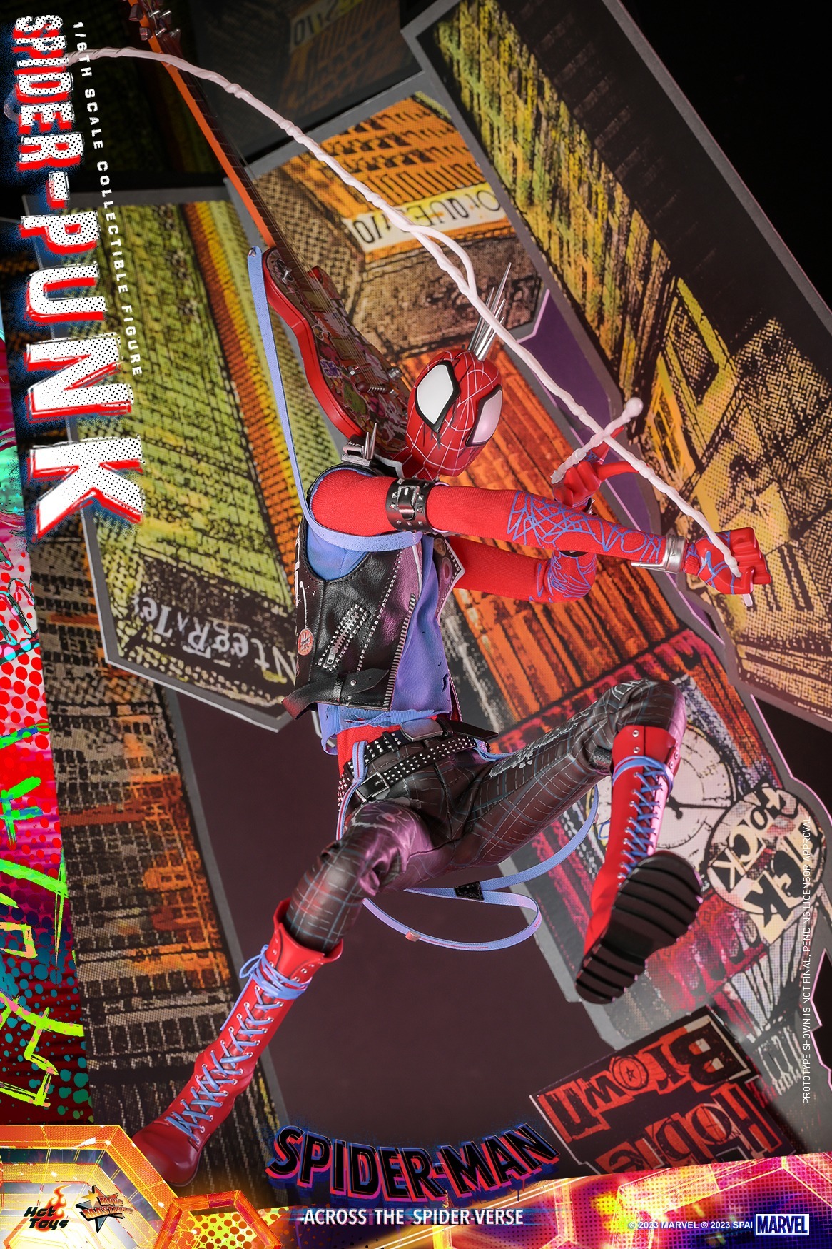 Hot Toys《蜘蛛人:穿越新宇宙》龐克蜘蛛人(Spider-Punk)1/6 比例收藏級人偶 永遠叛逆的那個男人!