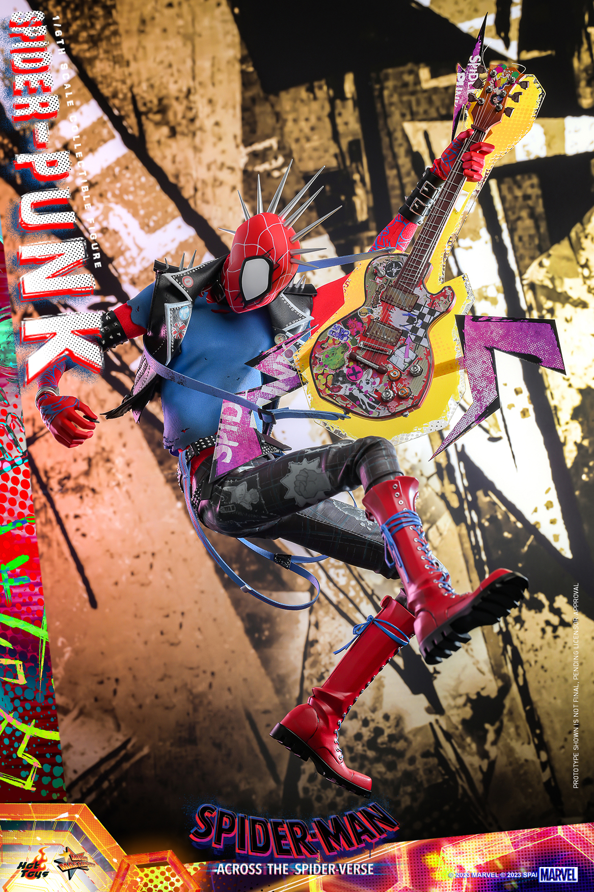 Hot Toys《蜘蛛人:穿越新宇宙》龐克蜘蛛人(Spider-Punk)1/6 比例收藏級人偶 永遠叛逆的那個男人!