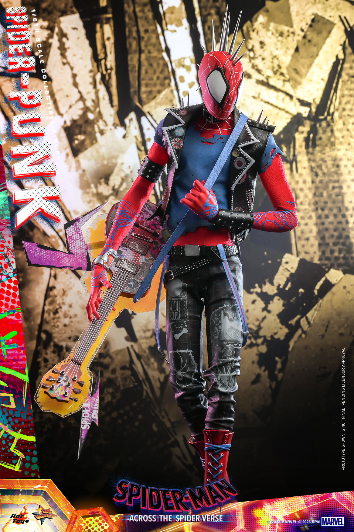 Hot Toys《蜘蛛人:穿越新宇宙》龐克蜘蛛人(Spider-Punk)1/6 比例收藏級人偶 永遠叛逆的那個男人!