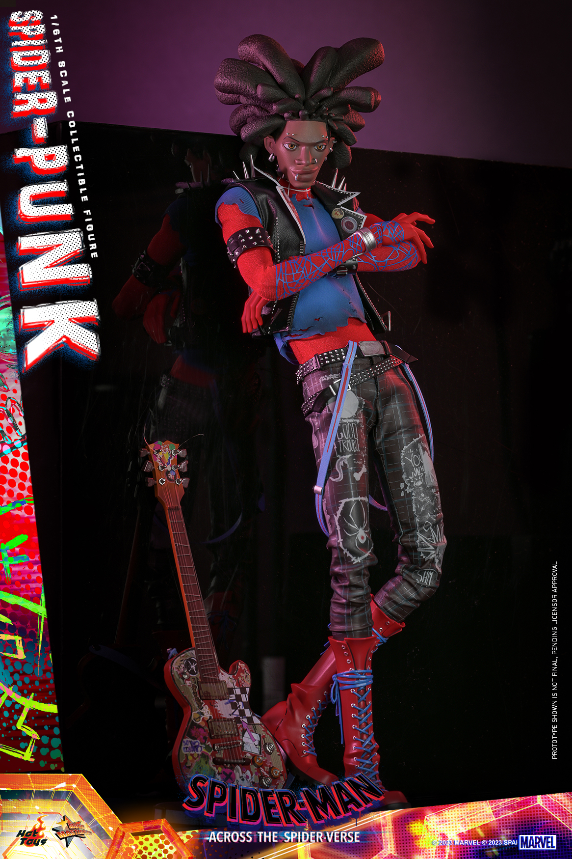 Hot Toys《蜘蛛人:穿越新宇宙》龐克蜘蛛人(Spider-Punk)1/6 比例收藏級人偶 永遠叛逆的那個男人!