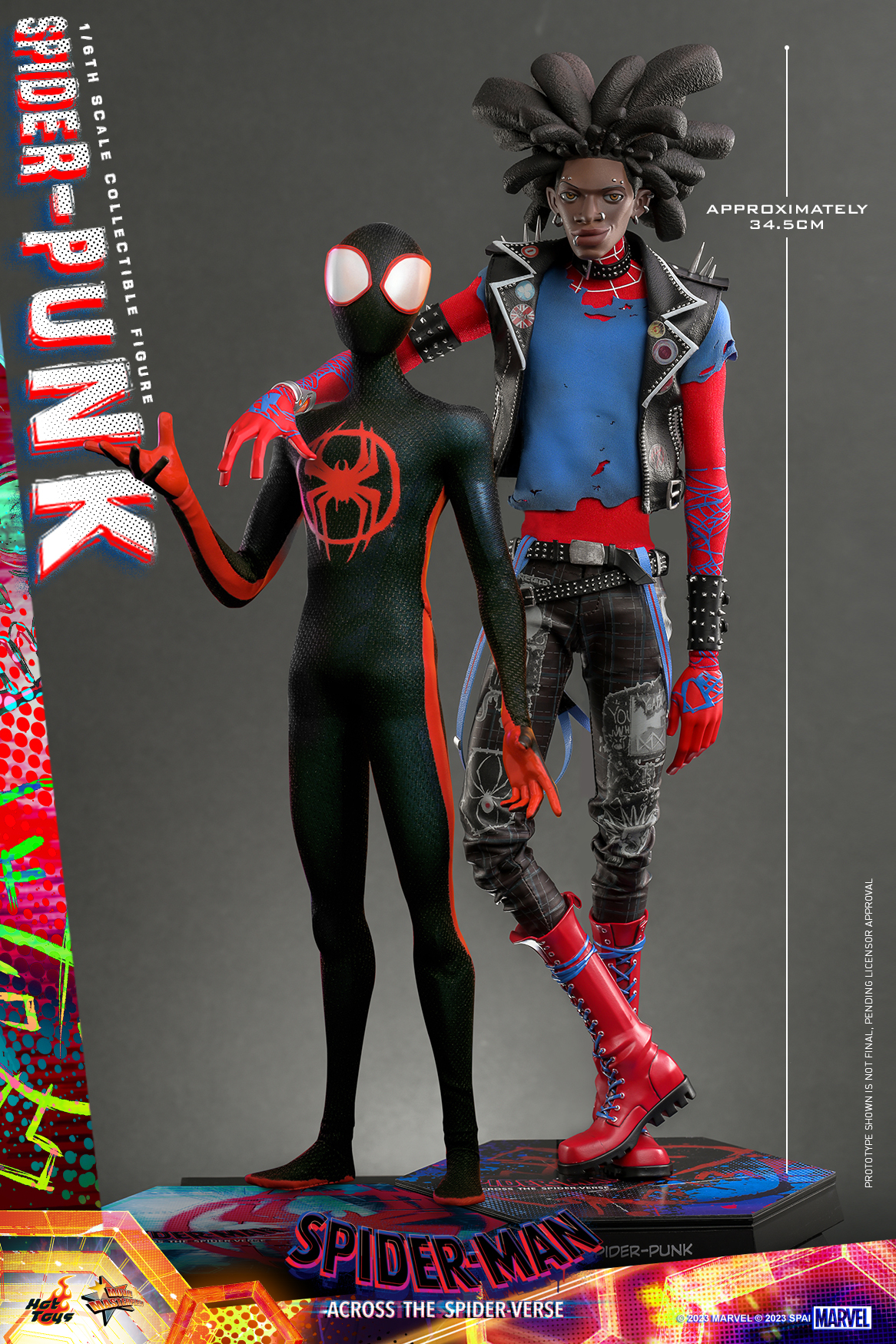 Hot Toys《蜘蛛人:穿越新宇宙》龐克蜘蛛人(Spider-Punk)1/6 比例收藏級人偶 永遠叛逆的那個男人!
