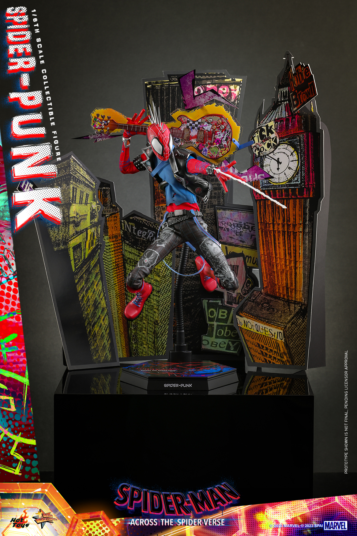 Hot Toys《蜘蛛人:穿越新宇宙》龐克蜘蛛人(Spider-Punk)1/6 比例收藏級人偶 永遠叛逆的那個男人!
