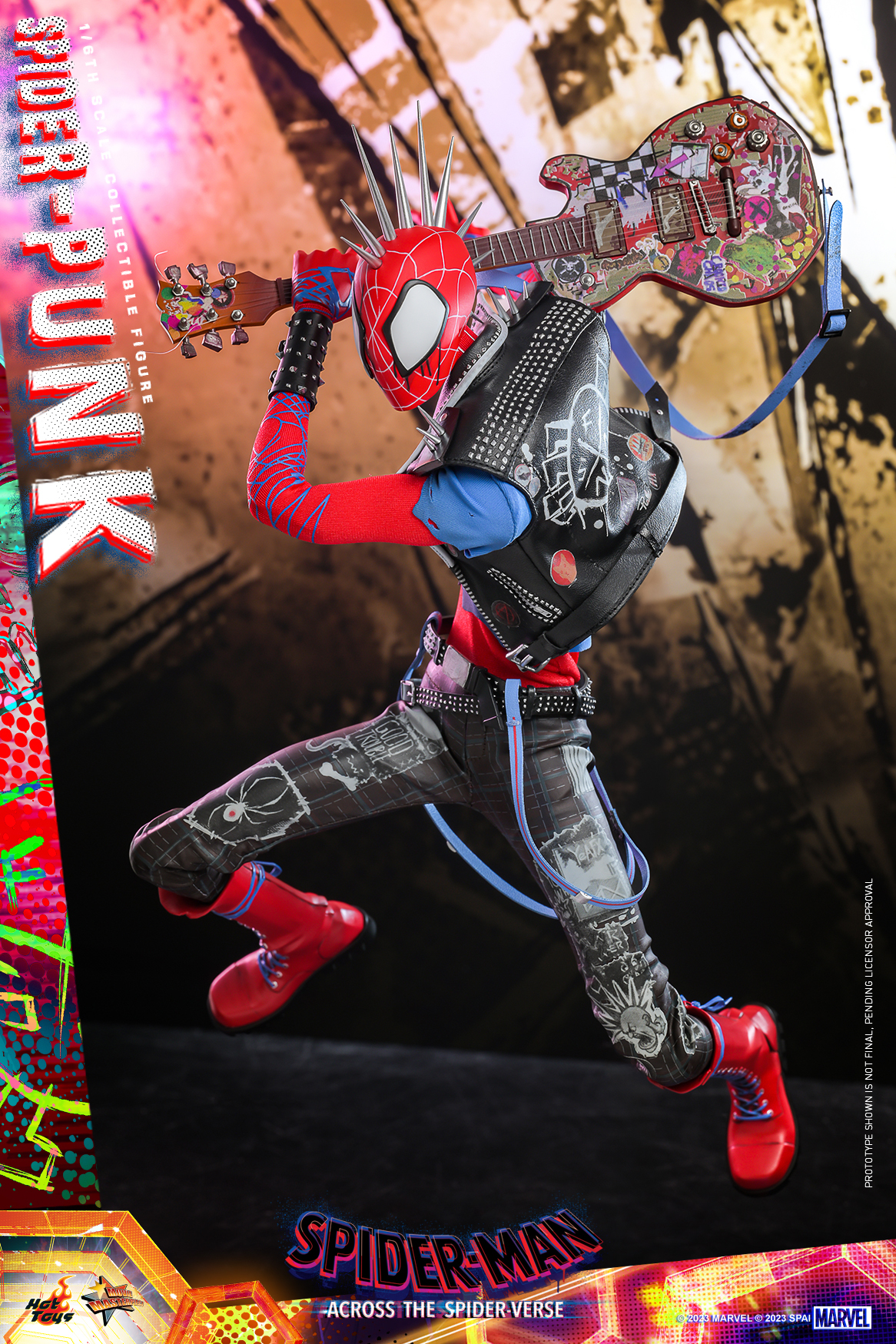 Hot Toys《蜘蛛人:穿越新宇宙》龐克蜘蛛人(Spider-Punk)1/6 比例收藏級人偶 永遠叛逆的那個男人!