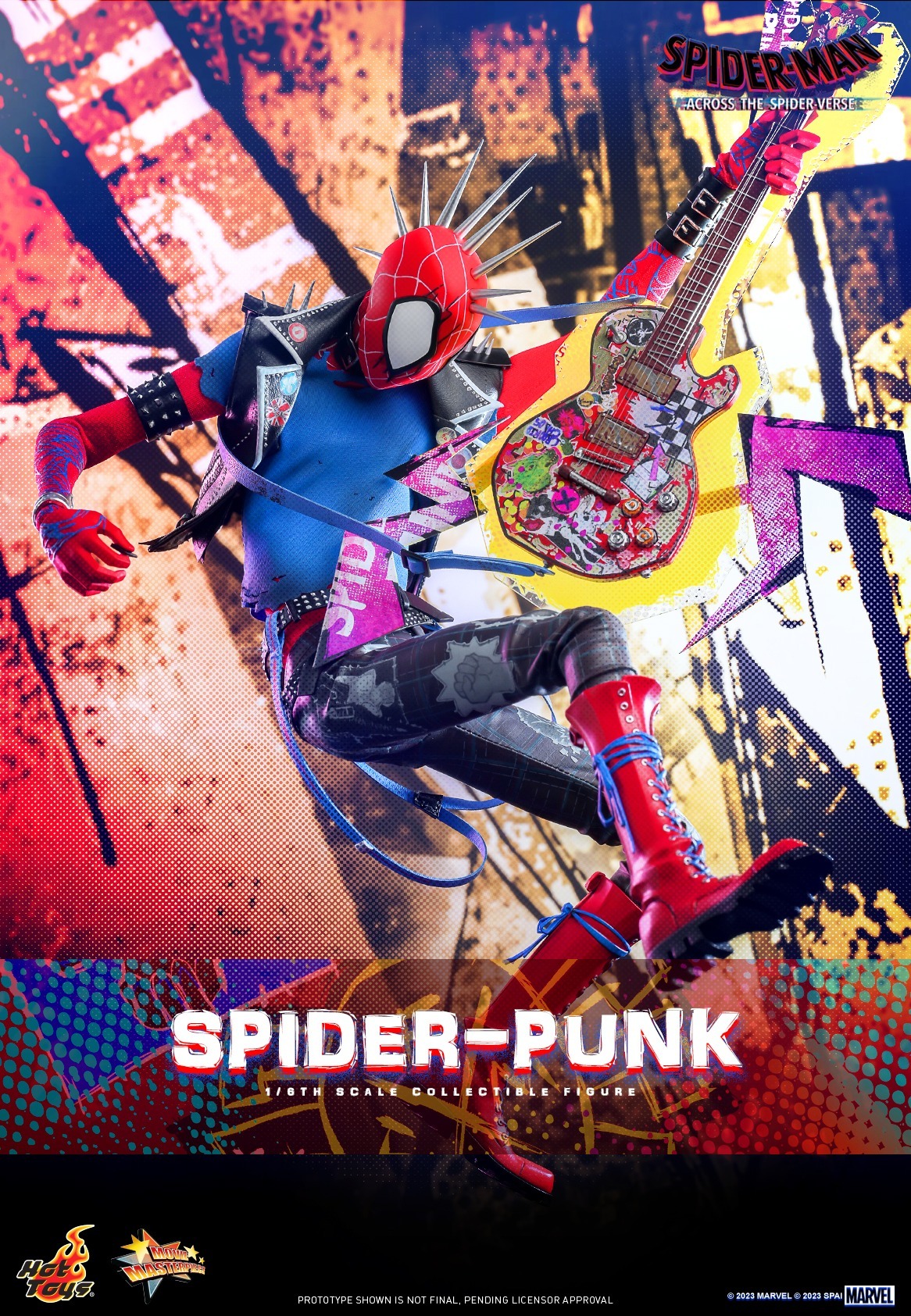Hot Toys《蜘蛛人:穿越新宇宙》龐克蜘蛛人(Spider-Punk)1/6 比例收藏級人偶 永遠叛逆的那個男人!