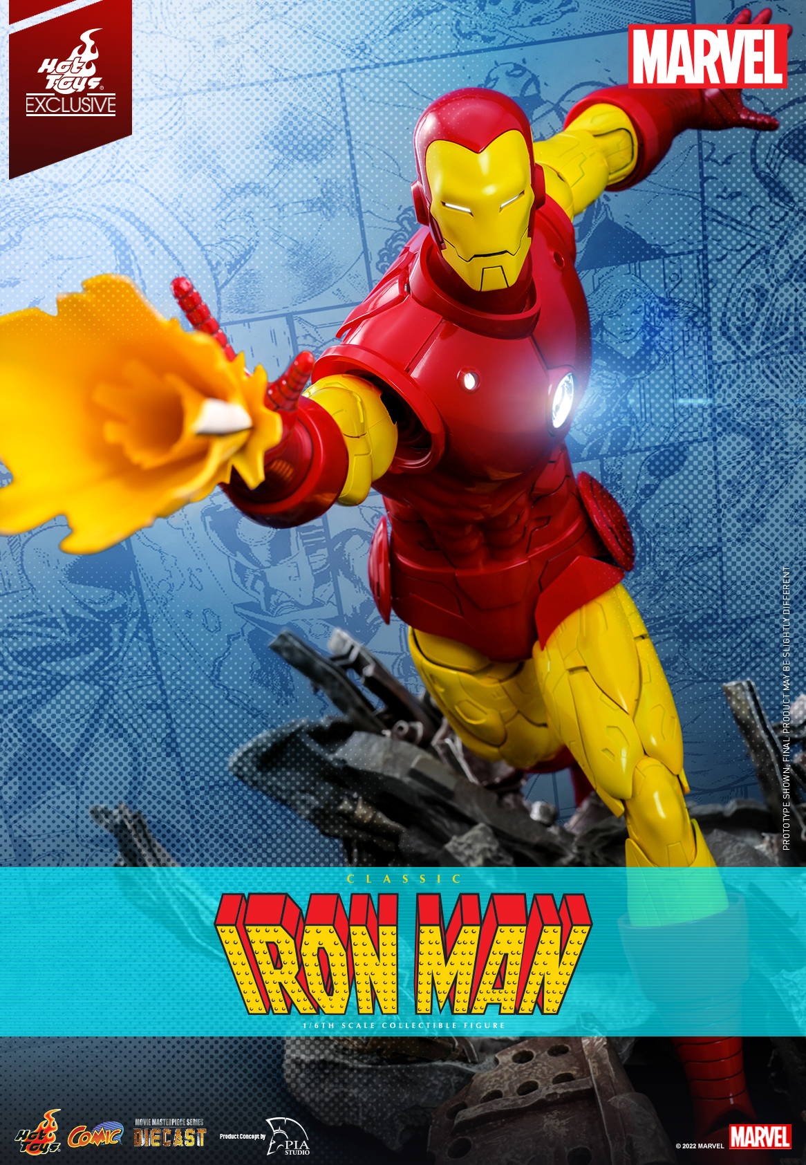 Hot Toys 漫威漫畫「經典鋼鐵人」（Classic Iron Man）1/6 比例合金人偶 以現代風格重新詮釋元祖造型！