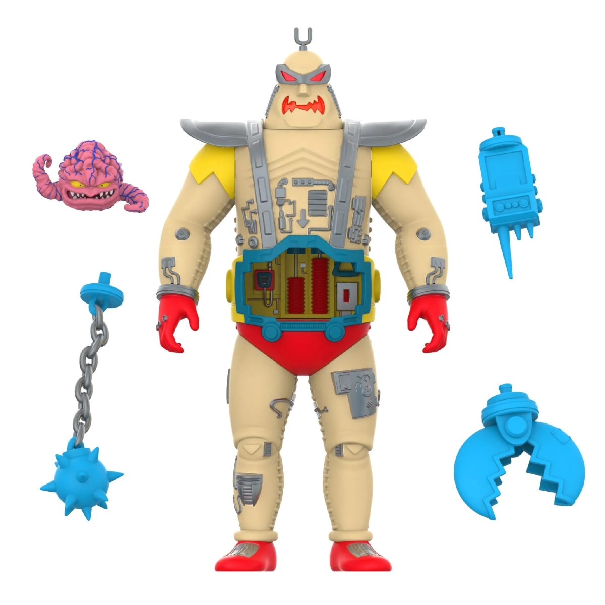 SUPER7《忍者龜》超級生化人「克朗」（Krang）11 吋可動人偶 拆卸胸甲展現內部精密機構！
