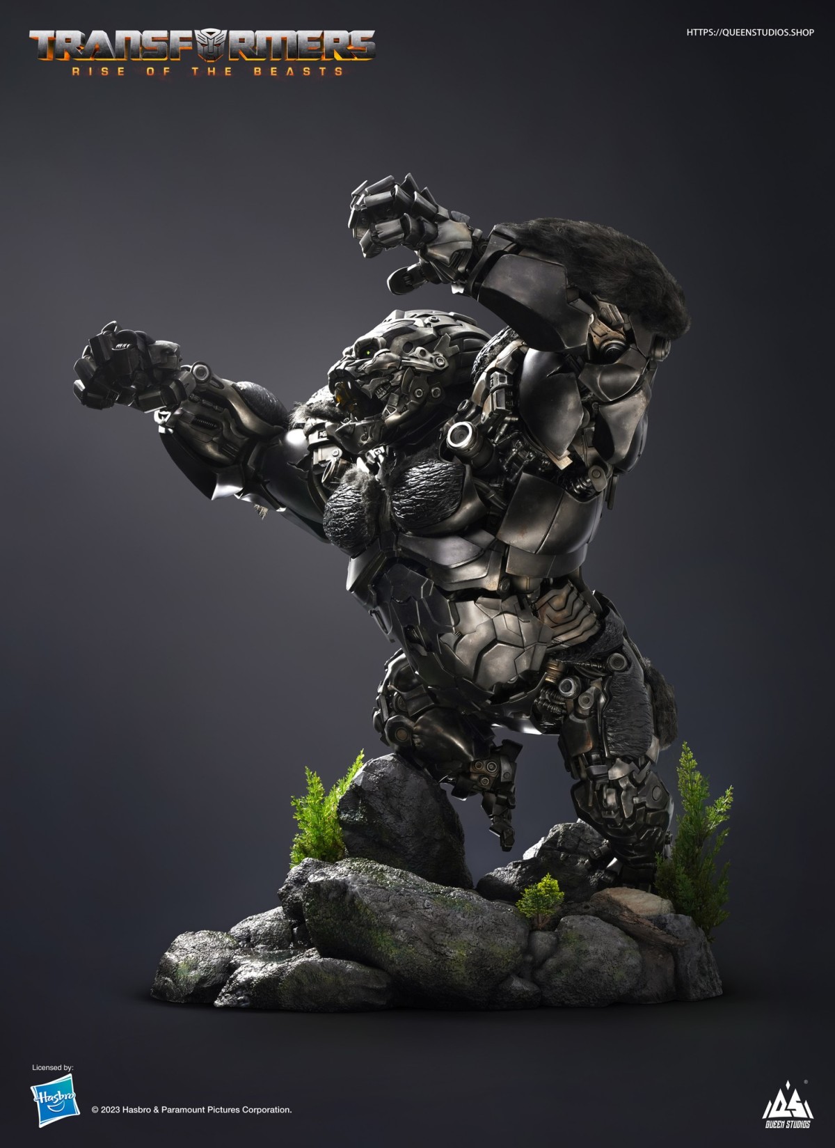 Queen Studios《變形金剛:萬獸崛起》強大金剛「金剛王」(Optimus Primal)全身雕像