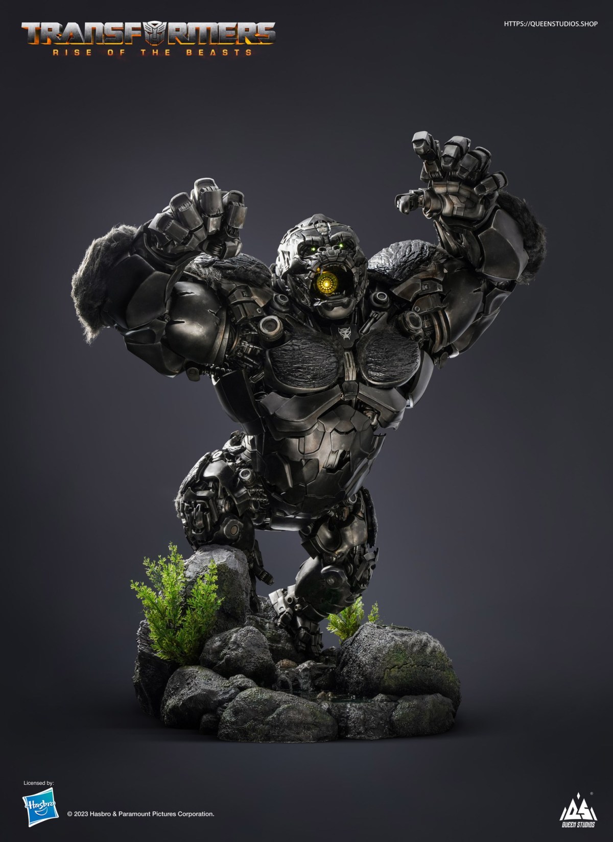 Queen Studios《變形金剛:萬獸崛起》強大金剛「金剛王」(Optimus Primal)全身雕像