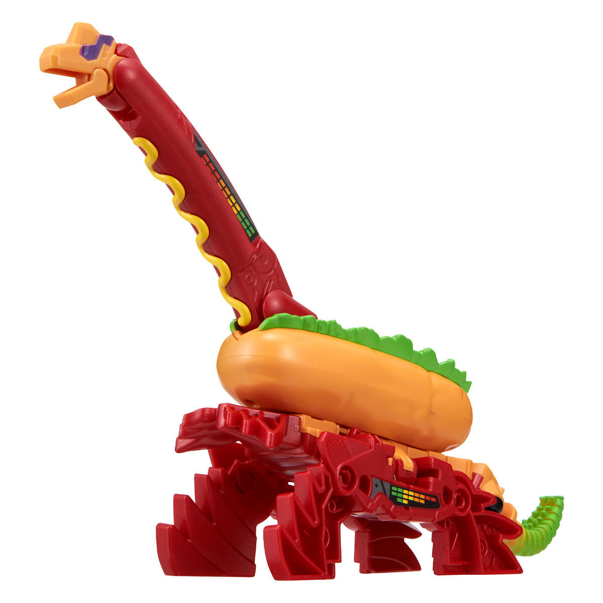 萬代變形合體玩具『UNITROBORN 奇蝦熱狗堡』還能化身可愛的腕龍型機器人！