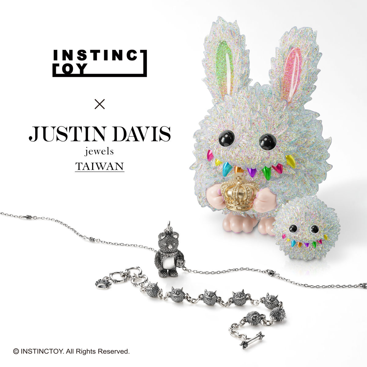 「INSTINCTOY × JUSTIN DAVIS TAIWAN 聯名商品」大久保人氣角色結合精美飾品，耀眼怪獸之魅力大綻放！