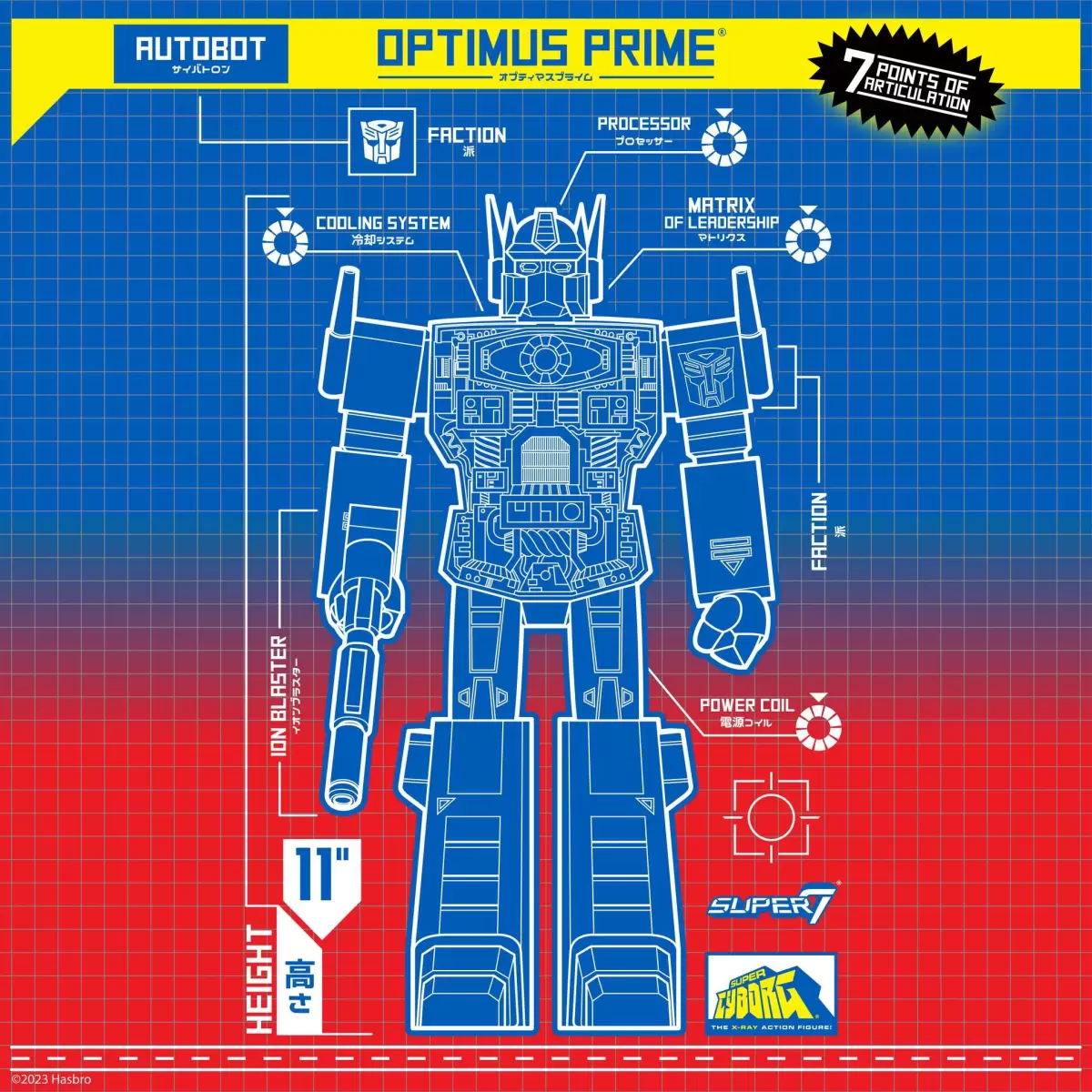 SUPER7『Super Cyborg 柯博文(透明紅/藍)』11吋可動玩具 透明胸甲展現內部機構【NYCC 2023】
