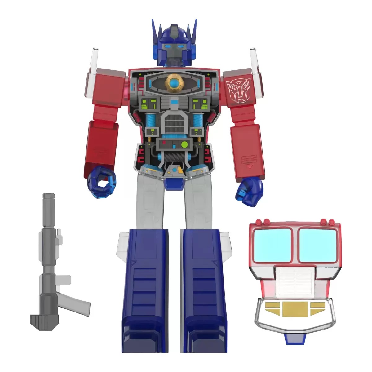 SUPER7『Super Cyborg 柯博文(透明紅/藍)』11吋可動玩具 透明胸甲展現內部機構【NYCC 2023】