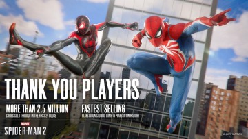 《漫威蜘蛛人2》發行24小時全球銷量突破250萬套　成為PlayStation Studios最暢銷遊戲