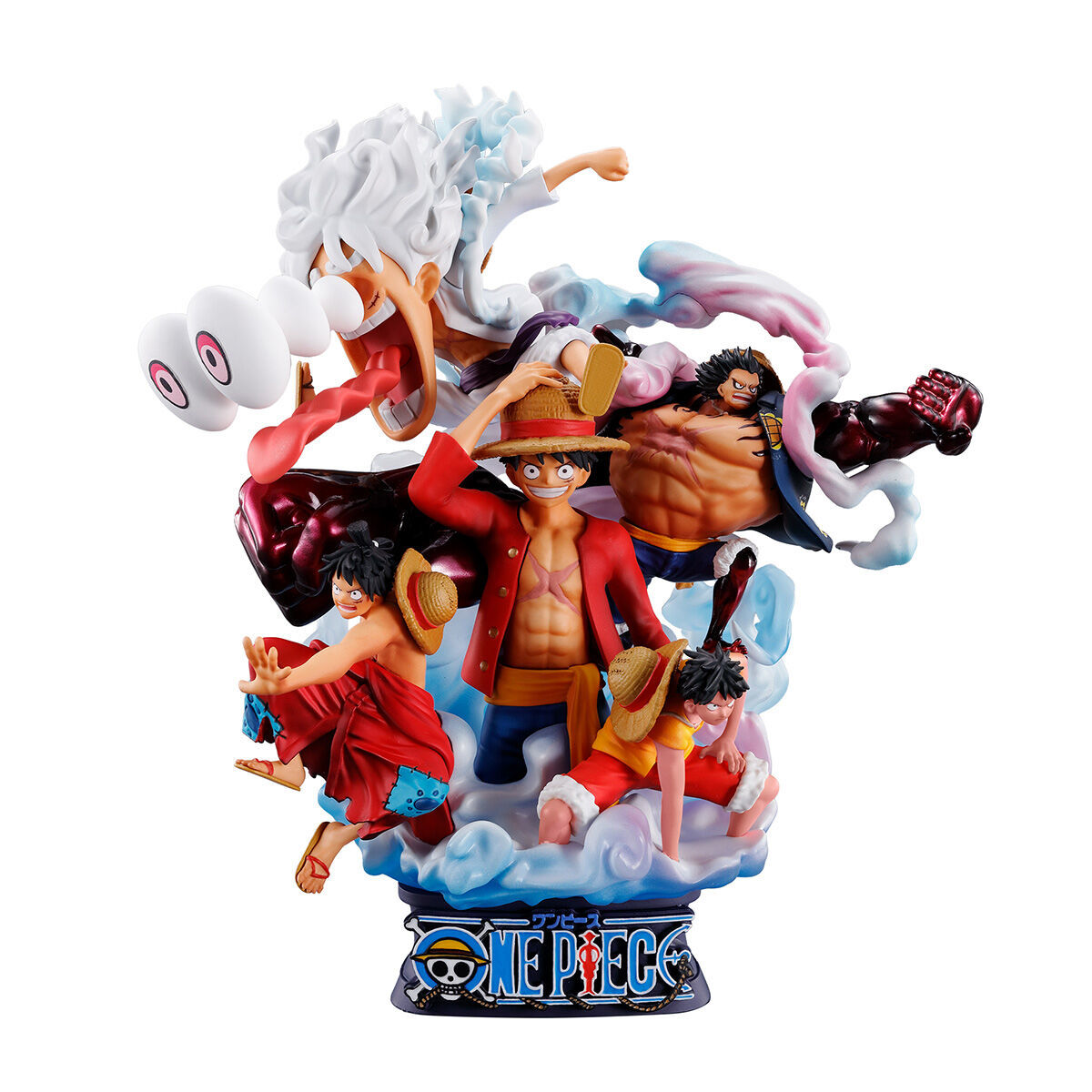 『PETITRAMA DX ONEPIECE LOGBOX RE BIRTH 02 魯夫 special』盒玩 由正常到五檔的魯夫組成！