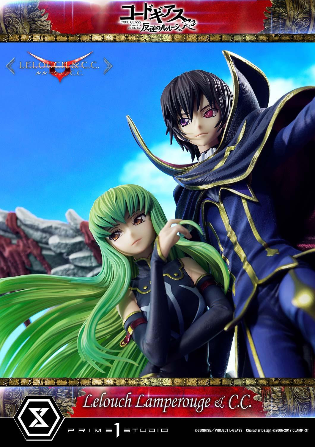 皇帝與魔女！Prime 1 Studio《Code Geass 反叛的魯路修》魯路修·蘭佩洛基&amp;C.C 立體人形雕像 BONUS版