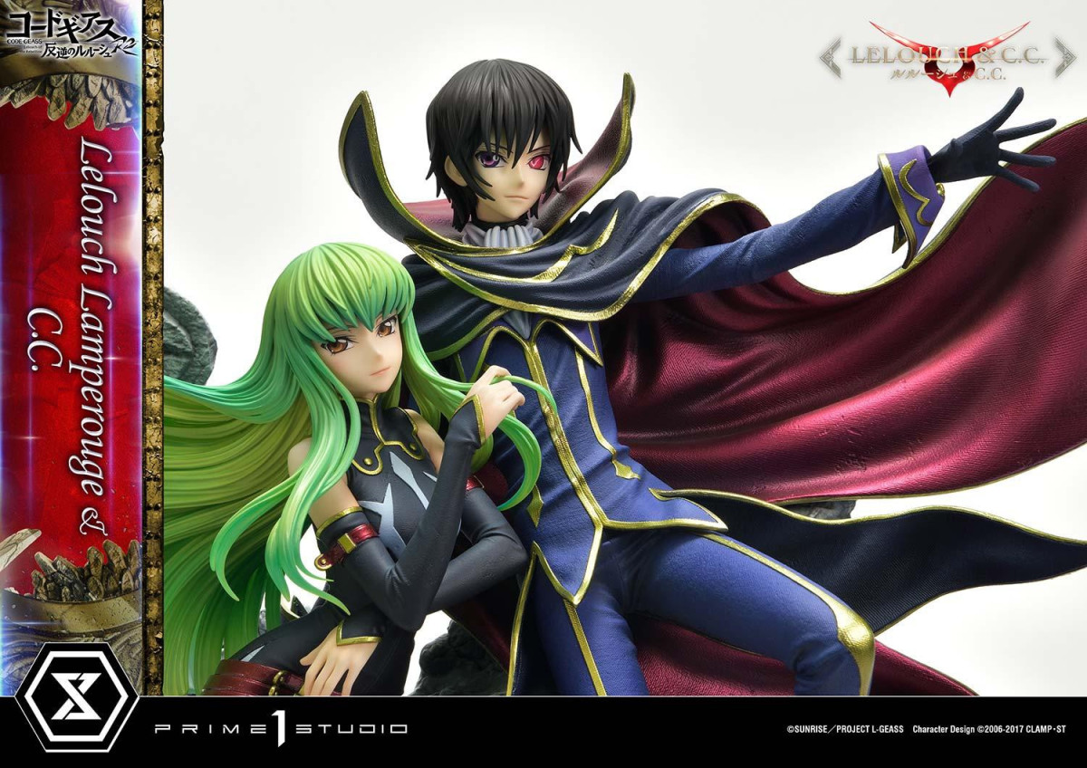 皇帝與魔女！Prime 1 Studio《Code Geass 反叛的魯路修》魯路修·蘭佩洛基&amp;C.C 立體人形雕像 BONUS版