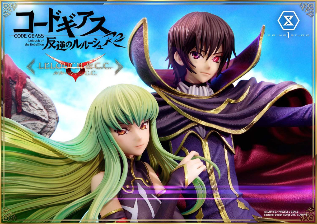 皇帝與魔女！Prime 1 Studio《Code Geass 反叛的魯路修》魯路修·蘭佩洛基&amp;C.C 立體人形雕像 BONUS版