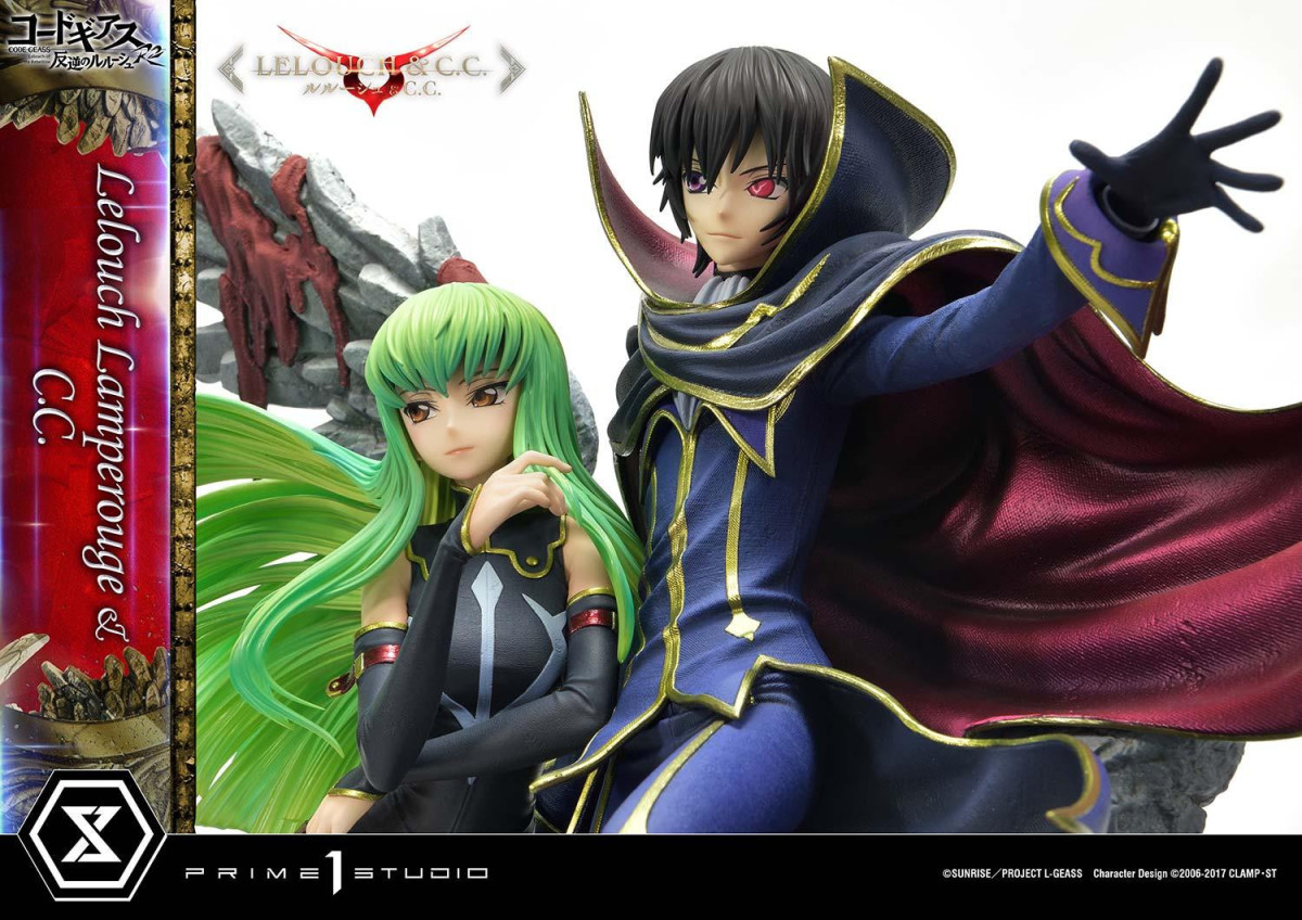 皇帝與魔女！Prime 1 Studio《Code Geass 反叛的魯路修》魯路修·蘭佩洛基&amp;C.C 立體人形雕像 BONUS版