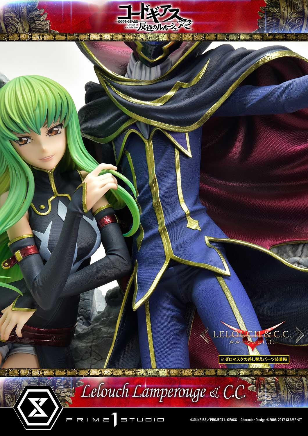 皇帝與魔女！Prime 1 Studio《Code Geass 反叛的魯路修》魯路修·蘭佩洛基&amp;C.C 立體人形雕像 BONUS版