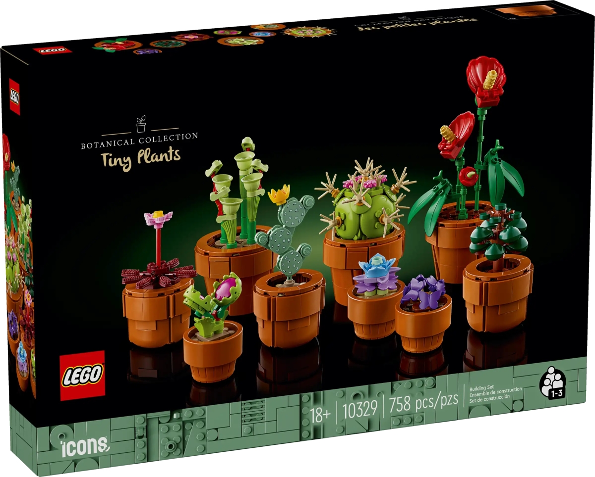 LEGO 10329 Icons 系列「迷你盆栽」（Tiny Plants）一次收錄九種植物，仙人掌超可愛！