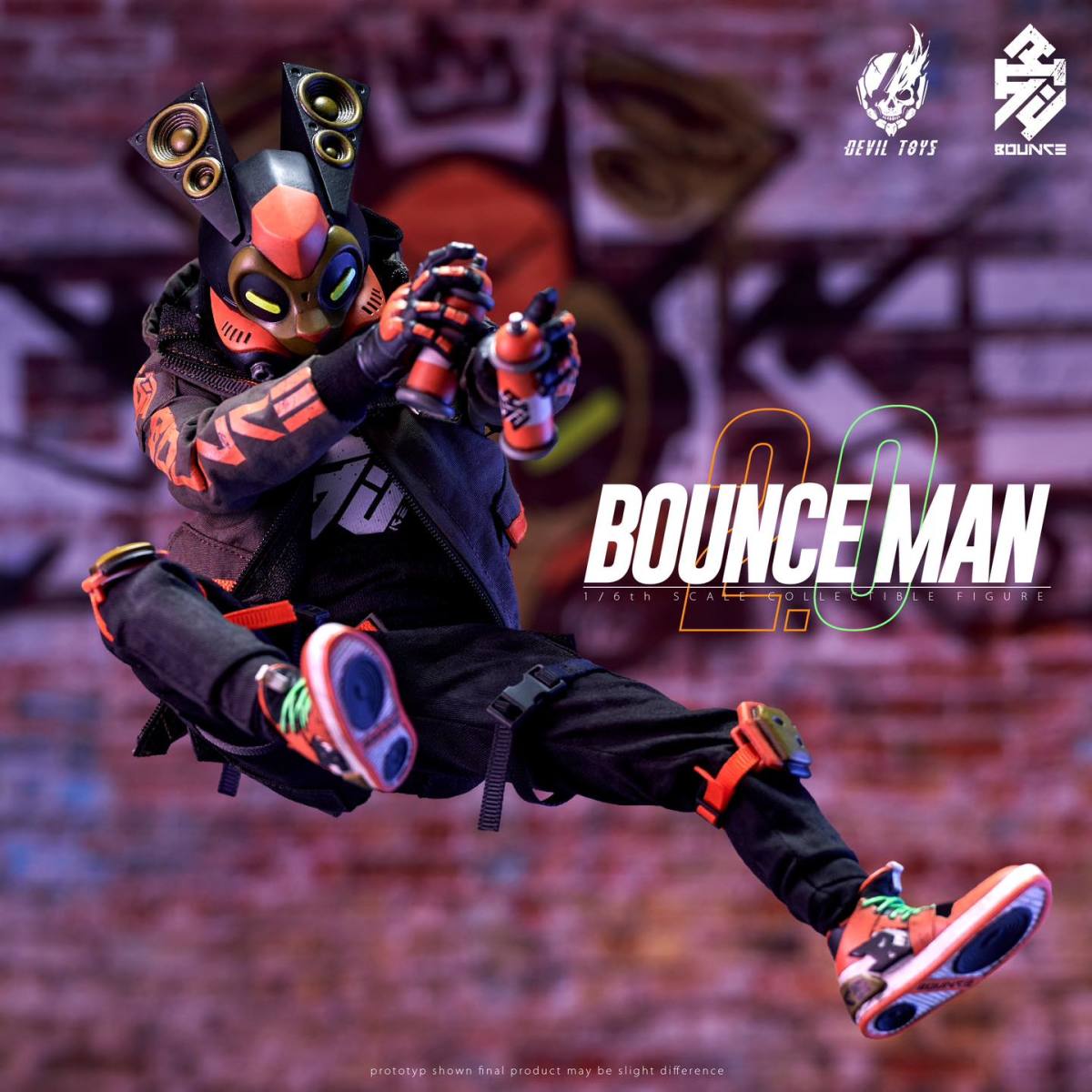 Devil Toys × 台灣塗鴉藝術家 BOUNCE「BOUNCE MAN 2.0」1/6 比例可動人偶